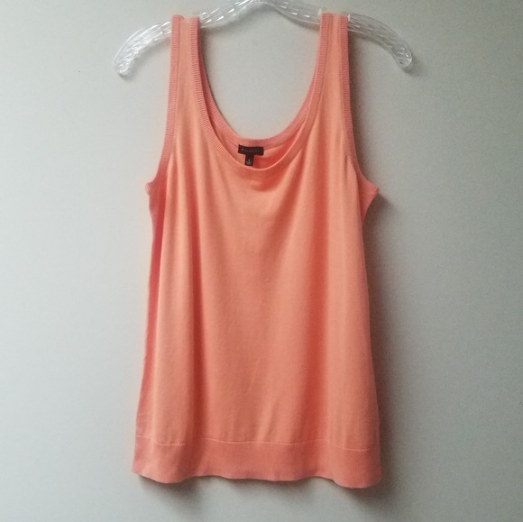 Talbots Peach Sleeveless Sweater Shell Tank Large - Picture 1 of 4